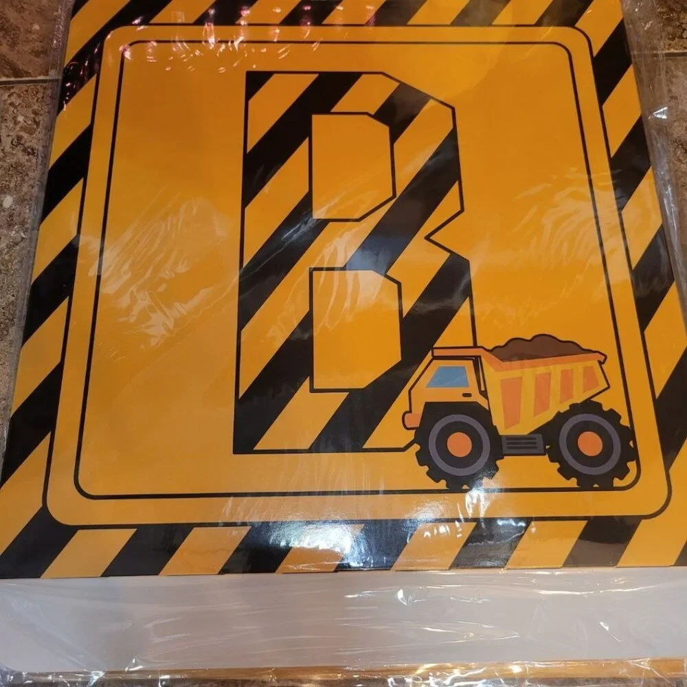 Baby Shower Decor Construction 12 Inch Square Blocks Party‎ Boy